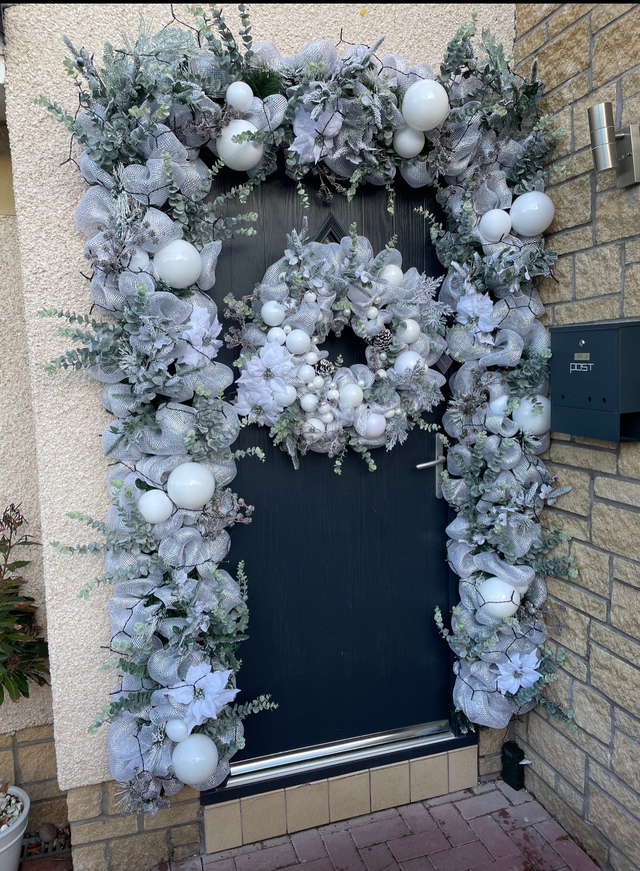 Bespoke Standard Full Door Garland &amp; Matching Wreath (3 sides of doorway)