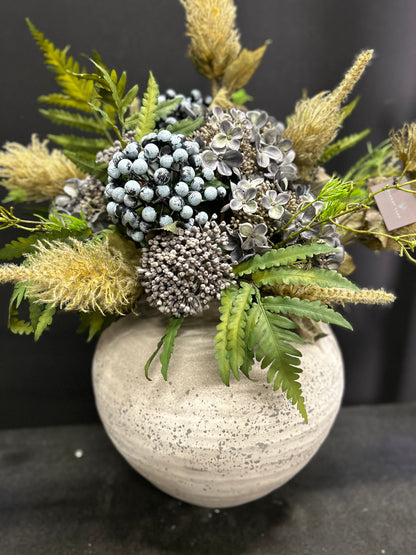 Luxury Grey Bloom Stone Vase Display