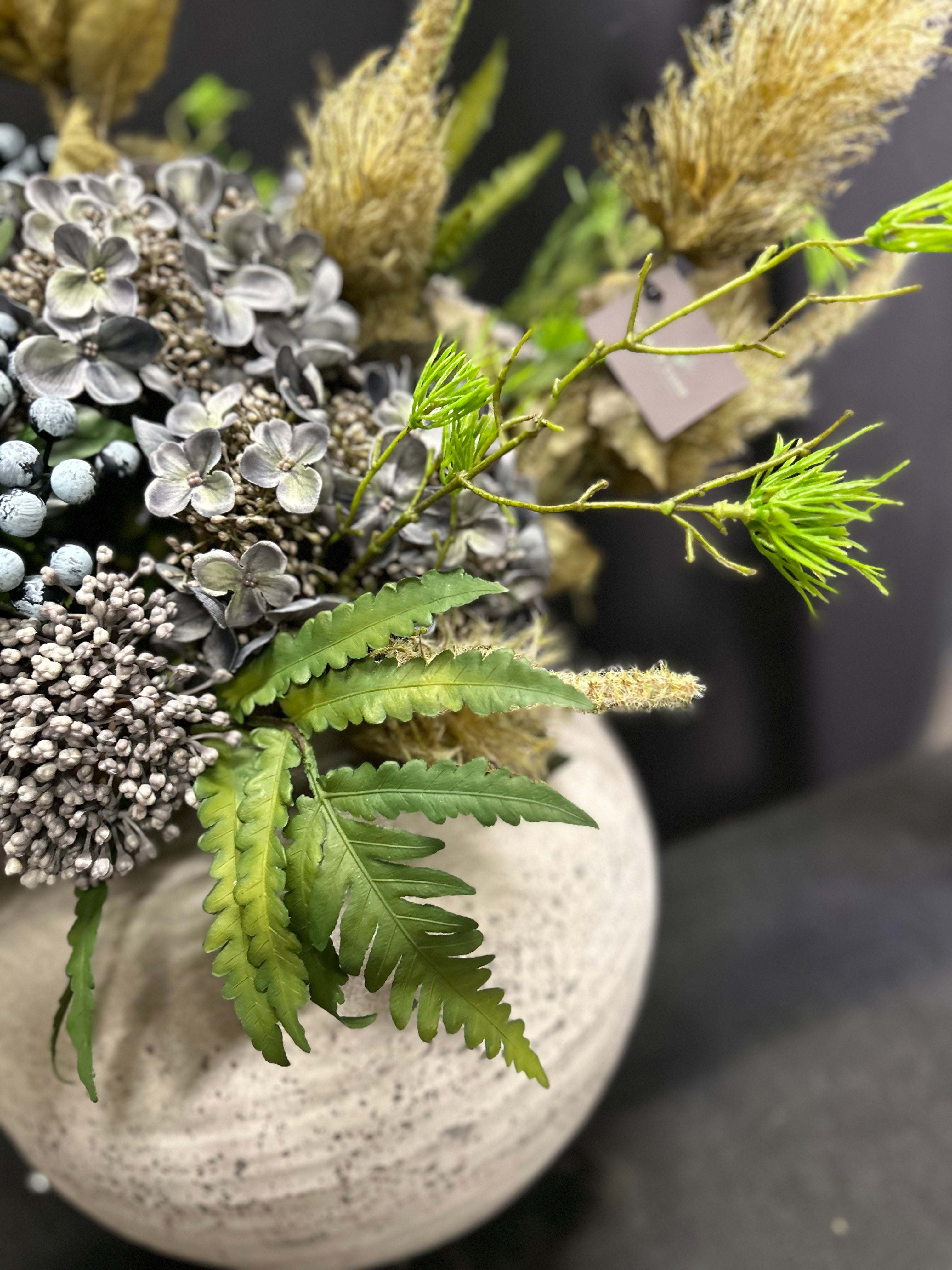 Luxury Grey Bloom Stone Vase Display