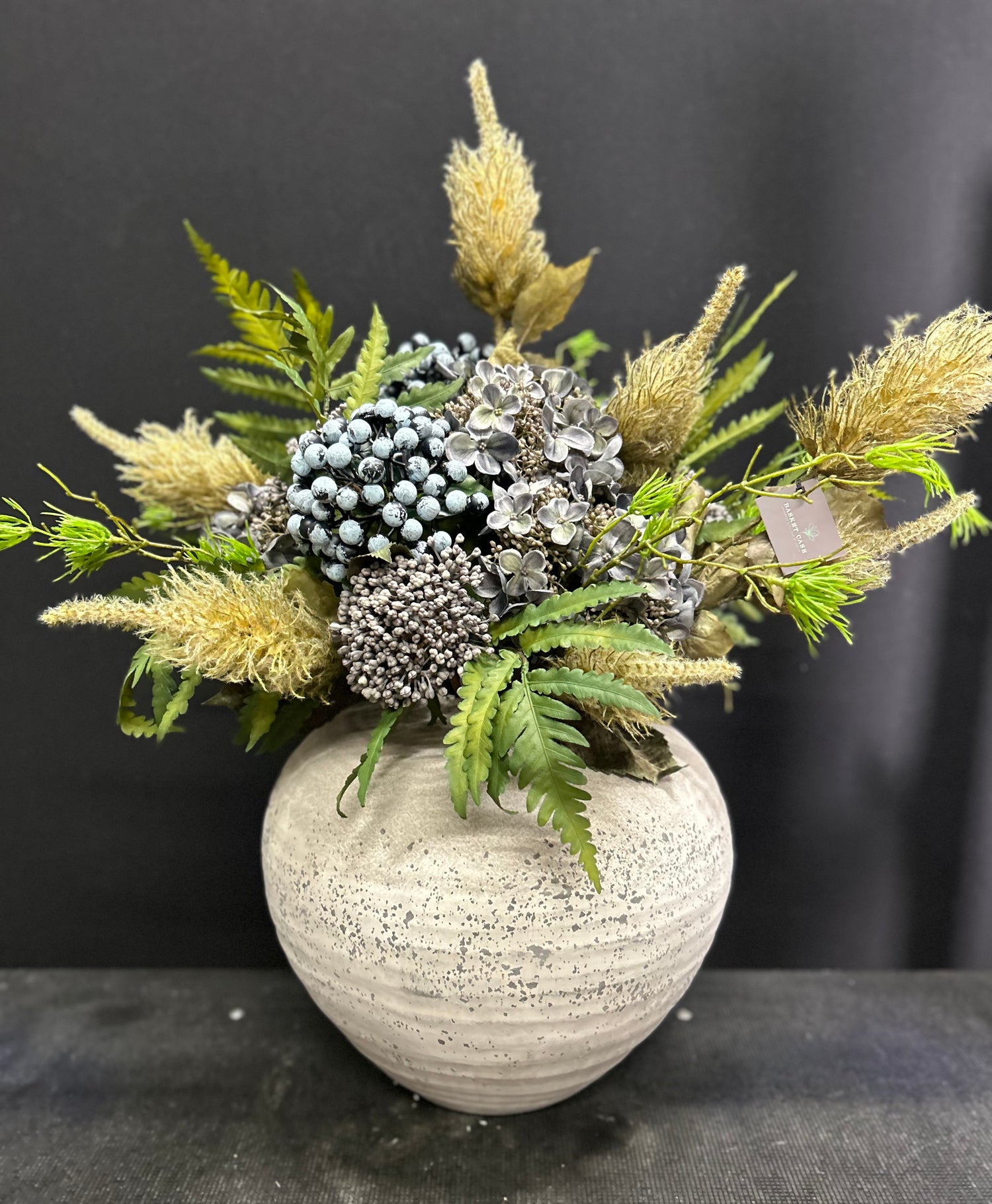 Luxury Grey Bloom Stone Vase Display