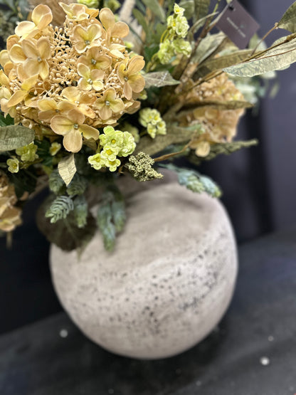 Luxury Yellow Bloom Stone Vase Display