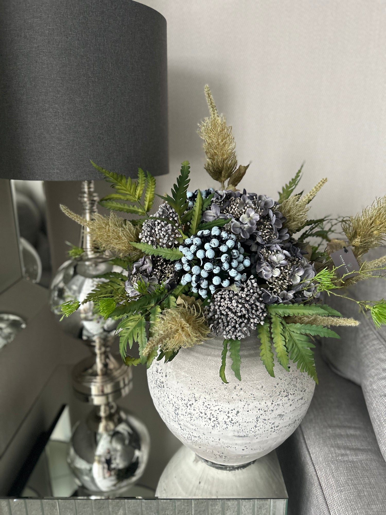 Luxury Grey Bloom Stone Vase Display